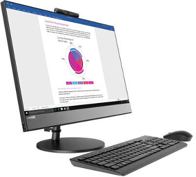 Моноблок Lenovo AIO V530-24ICB 23.8" FHD i5 9400T/8/512 SSD/R 530 2G/Multi/WF/BT/Cam/Kb+Mouse/noOS,черный