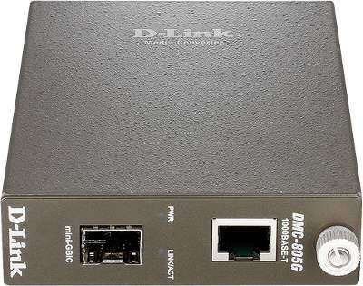 Медиаконвертер D-Link DMC-805G/A 1000Base-T Gigabit Twisted-pair to Mini GBIC