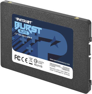 Твердотельный накопитель 2.5" SATA3 120Gb Patriot BURST ELITE [PBE120GS25SSDR] (SSD)