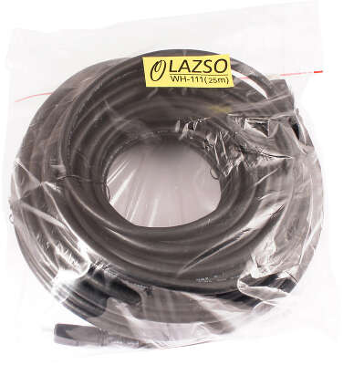 Кабель аудио-видео LAZSO WH-111 HDMI (m)/HDMI (m) 25м. позолоч.конт. черный (WH-111(25M))