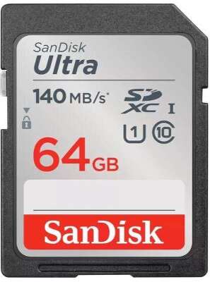 Флеш карта SD 64GB SanDisk SDXC Class 10 UHS-I Ultra 140MB/s