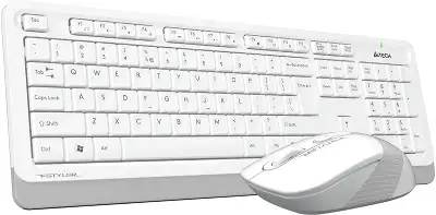 Клавиатура + мышь A4Tech Fstyler FG1010 клав:белый/серый мышь:белый/серый USB беспроводная Multimedia (FG1010 WHITE)