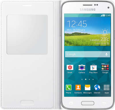 Чехол-книжка Samsung для Samsung Galaxy S5 mini S-View, White (CG800BWEGRU)