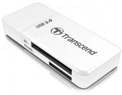 Внешний картридер USB 3.0 Multi-Card Reader F5 All in 1 Transcend [TS-RDF5W] White
