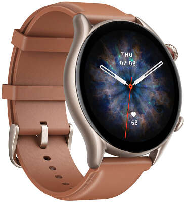 Смарт-часы Amazfit A2040 (GTR 3 PRO) Brown Leather (6972596103653)