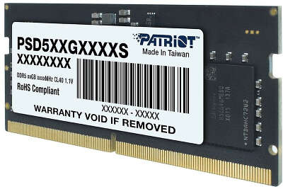 Модуль памяти DDR5 SODIMM 8Gb DDR4800 Patriot Memory (PSD58G480041S)