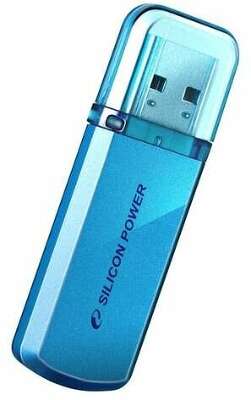 Модуль памяти USB2.0 Silicon Power Helios 101, 64 Гб, голубой [SP064GBUF2101V1B]