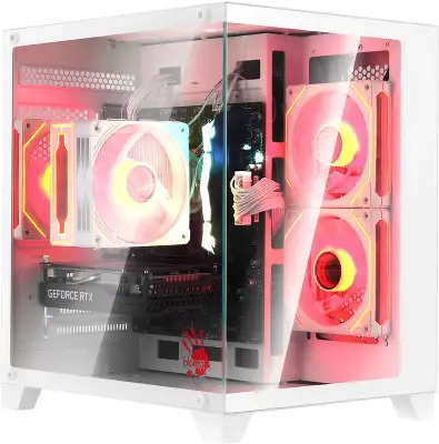 Корпус Bloody BD-CC105 белый без БП mATX 5x120mm 1xUSB2.0 1xUSB3.0 audio bott PSU