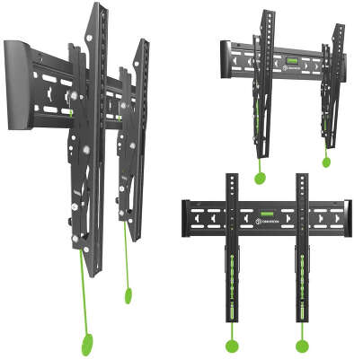 Кронштейн для ТВ ONKRON SN14-B black (max VESA 400x400 мм, макс.68,2 кг наклонный) (SN14-B)