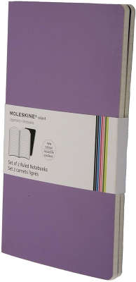 Записная книжка "Volant" (в линейку, 2 шт.), Moleskine, Large, пурпурный (арт. QP721H)