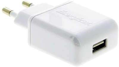 Зарядное устройство Energizer Classic, 1 USB, 1A, EURO 220v, белое [ACA1AEUCWH3]