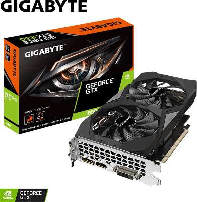 Видеокарта GIGABYTE NVIDIA nVidia GeForce GTX 1650 D6 WINDFORCE OC 4G 4Gb DDR6 PCI-E DVI, HDMI, DP