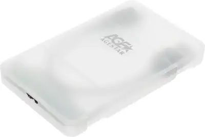 Внешний корпус для HDD/SSD AgeStar 3UBCP3 SATA USB3.0 пластик белый 2.5