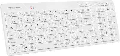 Клавиатура A4Tech Fstyler FBK27C AS белый USB беспроводная BT/Radio slim Multimedia (FBK27C AS)