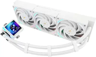 Система водяного охлаждения Thermalright Elite Vision 360 ARGB Soc-AM5/AM4/1200/1700/1851 белый 4-pin 29.4dB Al LCD Ret (E-VISION-360-WH-ARGB)