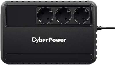 Источник бесперебойного питания (ИБП) CyberPower BU600E, Line-Interactive, 600VA/360W, 3 Schuko розетки, Black