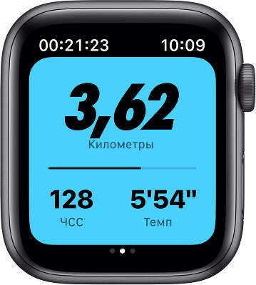 Часы Apple Watch Nike SE, 44 мм, Space Gray Aluminium, ремешок Anthracite/Black [MYYK2RU/A]