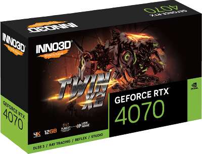 Видеокарта Inno3D NVIDIA nVidia GeForce RTX 4070 TWIN X2 12Gb DDR6X PCI-E HDMI, 3DP