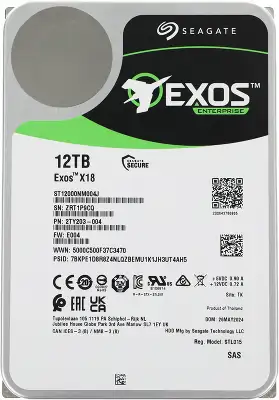 Жесткий диск 12Tb [ST12000NM004J] (HDD) Seagate Exos X18, 256Mb