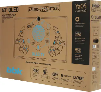 Телевизор QLED BBK 43