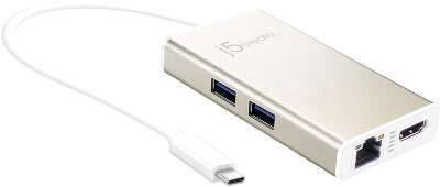 Адаптер j5create Multi-Adapter USB-C to HDMI/Gigabit Ethernet/USB/USB-C PD 2.0 [JCA374]
