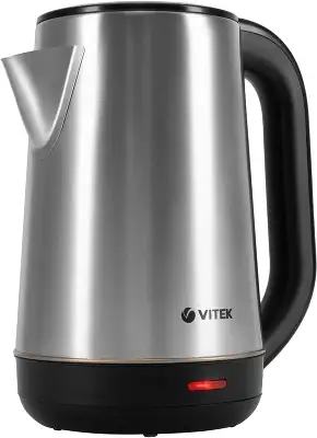 Чайник электрический Vitek VT-1139 1.8л. 2200Вт сталь/черный корпус: нерж.сталь