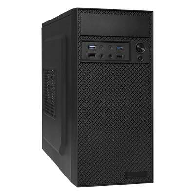 Exegate EX291274RUS Корпус Minitower ExeGate BAA-109U2-AAA450 (mATX, AAA450 8см, 2*USB+2*USB3.0, аудио, черный)