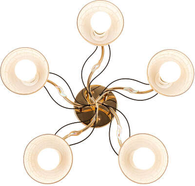 Люстра Hiper Gabriella H011-5 потолоч. золотистый/хром