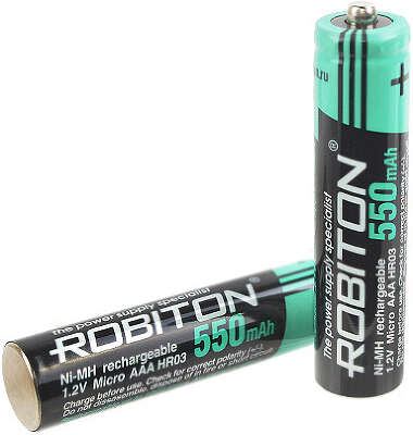 Комплект аккумуляторов AAA ROBITON, 550мАч, для DECT (2 шт. в блистере) 550MHAAA-2