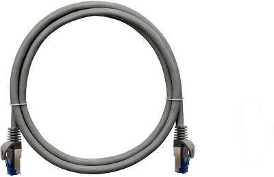 Коммутационный шнур NIKOMAX Essential Line S/FTP 4 пары, Кат.6 (Класс E), 250МГц, 2хRJ45/8P8C, T568B, заливной, с защитой защелки, многожильный, BC (чистая медь), 26AWG (7x0,150мм), полимерный материал, исполнение кабельного изделия нг(А)-HF, серый, 5м - 