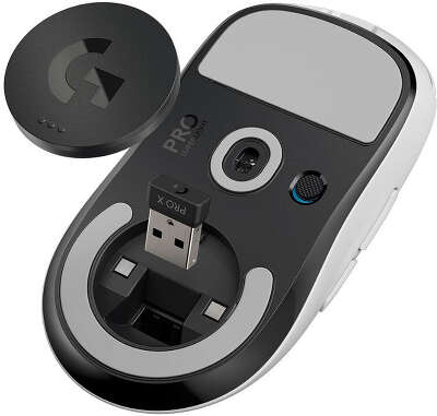 Мышь Logitech G Pro X Superlight белый оптическая 25600dpi беспров. USB 4but (910-005946)