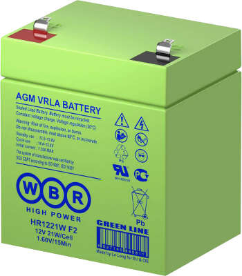 Батарея аккумуляторная для ИБП WBR HR1221W F2 12V 5 Ah
