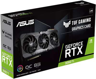 Видеокарта ASUS NVIDIA nVidia GeForce RTX 3060Ti TUF-RTX3060TI-O8GD6X-GAMING 8Gb DDR6 PCI-E HDMI, 3DP