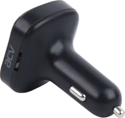 Автомобильный FM-модулятор ACV FMT-121B черный MicroSD BT USB (37575)