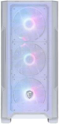 Корпус MSI MAG FORGE M100R WHITE Mini-Tower, MATX, 1xUSB 3.0, 2xUSB 2.0, 4x120mm ARGB Fan, ARGB Control Board, Tempered Glass Window, Brown Box (932220)