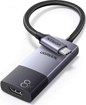 Адаптер однонаправленный UGREEN CM675 (55330) Unidirectional USB-C to HDMI 4K@60Hz с функцией быстрой зарядки 100W PD Fast Charging Adapter. Длина: 2м. Цвет: серый
