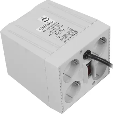 Стабилизатор напряжения Powercom TCA-1200, 1200VA, 600W, EURO, белый