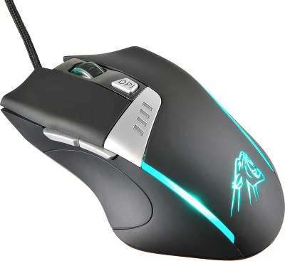 Мышь игровая USB Oklick 885G Panther 4000 dpi, чёрная/серебристая