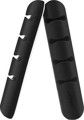 Органайзер для кабелей UGREEN LP114 (30762) Cable Organizer 4 слота 2 шт/упаковке. Цвет: черный