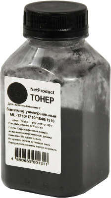 Тонер NetProduct Универсальный для Samsung ML-1210/1710/1640/1910, Bk, 80 г, банка