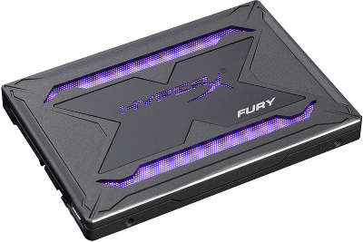 Твердотельный накопитель SSD 2.5" SATA III 240GB Kingston HyperX Fury RGB [SHFR200/240G] RGB подсветка