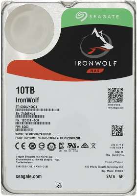 Жесткий диск Seagate SATA-III 10Tb ST10000VN0004 Ironwolf (7200rpm) 256Mb 3.5"