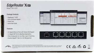 Маршрутизатор Ubiquiti EdgeRouter X-SFP, LAN: 5x1 Гбит/с, (ER-X-SFP)