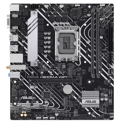 Материнская плата ASUS PRIME H610M-A WIFI, LGA1700, B610, 2*DDR5, 4*SATA, 2*M.2, 2*USB 3.2, 4*USB 2.0, 1*PCIx16, 1*PCIx1, HDMI+DP+D-Sub, mATX; 90MB1G00-M0EAY0