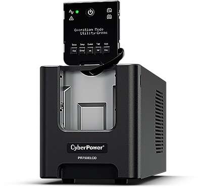 Источник бесперебойного питания ИБП Line-Interactive CyberPower PR750ELCD 750VA/675W USB/RS-232/EPO/SNMPslot (6 IEC С13)