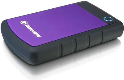 Внешний диск 2 ТБ Transcend Portable противоударный [TS2TSJ25H3P] USB3.0 фиолетовый
