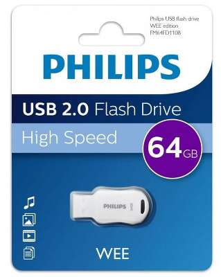 Модуль памяти USB2.0 PHILIPS WEE 2.0 64GB [FM64FD110B/97]