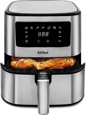 Аэрогриль Kitfort KT-2228 1700Вт серебристый