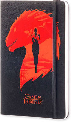 Записная книжка "Game of Thrones" (нелинованная), Moleskine, Large, черный (арт. LEGTQP062)