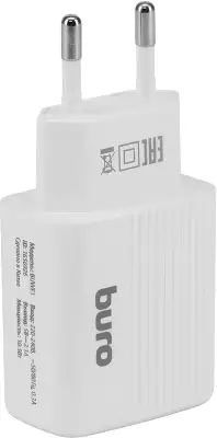 Сетевое зар./устр. Buro BUWE1 10.5W 2.1A 2xUSB универсальное белый (BUWE10S200WH)